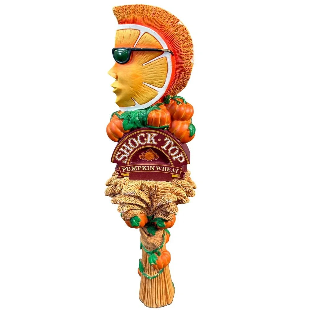 Shock Top Pumpkin Wheat Beer Tap Handle Orange Mohawk Harvest Pumpkins Wheat